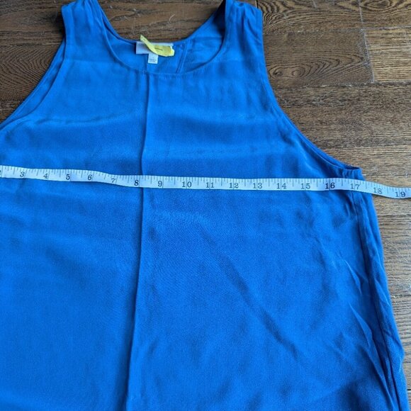Wilfred 100% Silk Cress-Cross Open Back Blue Tank Top Womens Size S Fairy Grunge - Picture 6 of 8